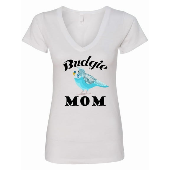 Inktastic Budgie Mom Parakeet Budgerigar Bird Women's V-Neck T-Shirt