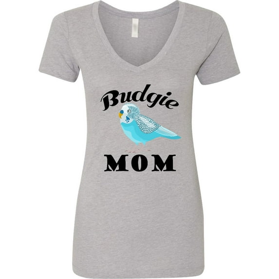 Inktastic Budgie Mom Parakeet Budgerigar Bird Women's V-Neck T-Shirt