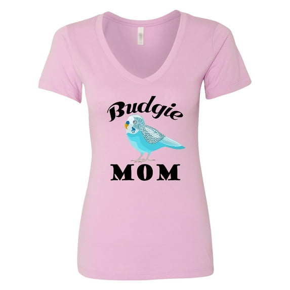 Inktastic Budgie Mom Parakeet Budgerigar Bird Women's V-Neck T-Shirt