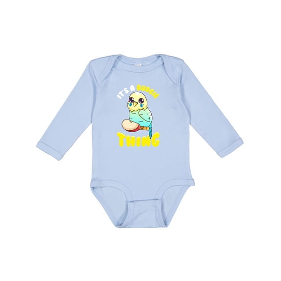 Inktastic Budgie Parakeet Budgerigar Boys or Girls Long Sleeve Baby Bodysuit
