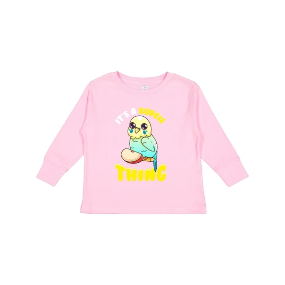Inktastic Budgie Parakeet Budgerigar Boys or Girls Long Sleeve Toddler T-Shirt