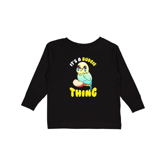 Inktastic Budgie Parakeet Budgerigar Boys or Girls Long Sleeve Toddler T-Shirt