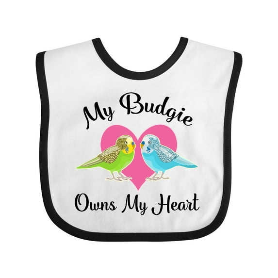 Inktastic Budgie Parakeet Budgerigar Pet Girls Baby Bib