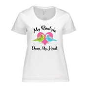 Inktastic Budgie Parakeet Budgerigar Pet Womens Plus Size T-Shirt