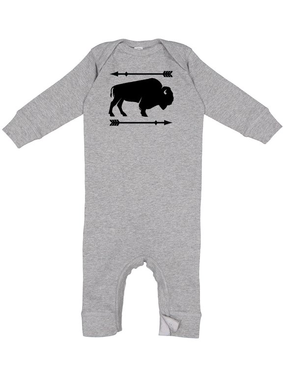 Buffalo Cute Animal Western Baby Romper Coveralls