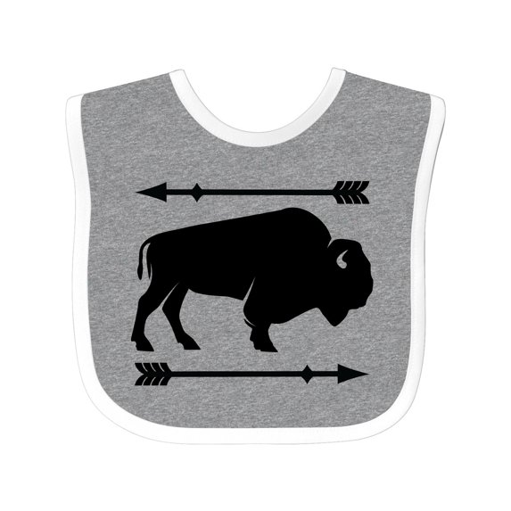 Inktastic Buffalo Cute Animal Western Boys or Girls Baby Bib