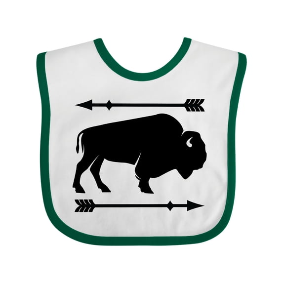 Inktastic Buffalo Cute Animal Western Boys or Girls Baby Bib