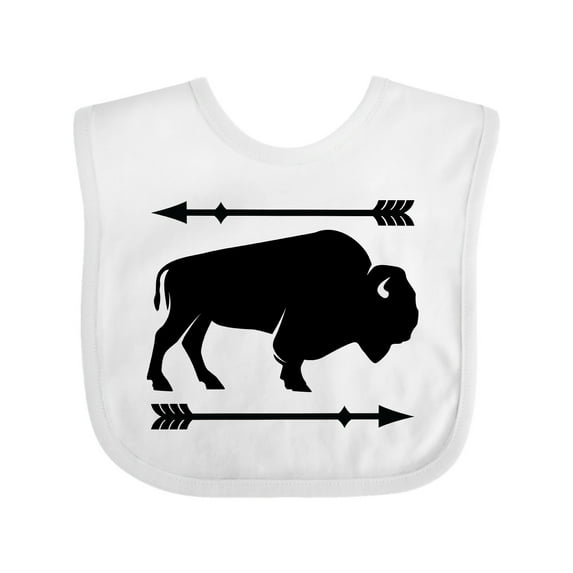 Inktastic Buffalo Cute Animal Western Boys or Girls Baby Bib