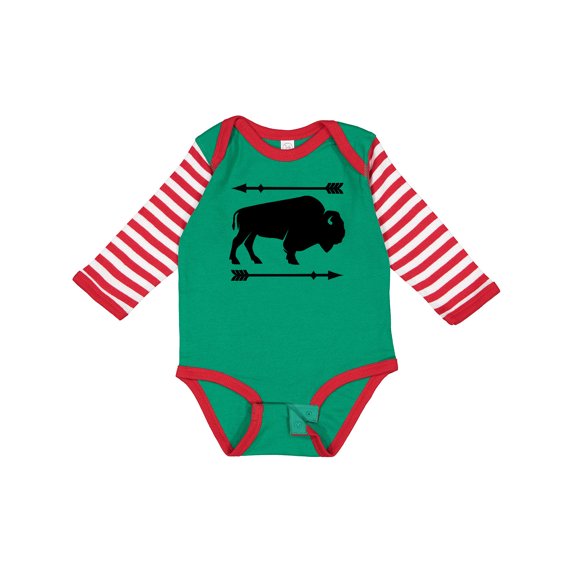 Inktastic Buffalo Cute Animal Western Boys or Girls Long Sleeve Baby Bodysuit