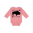 thumbnail image 1 of Inktastic Buffalo Cute Animal Western Boys or Girls Long Sleeve Baby Bodysuit, 1 of 5