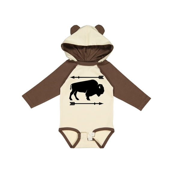 Inktastic Buffalo Cute Animal Western Boys or Girls Long Sleeve Baby Bodysuit