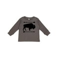 thumbnail image 1 of Inktastic Buffalo Cute Animal Western Boys or Girls Long Sleeve Toddler T-Shirt, 1 of 5