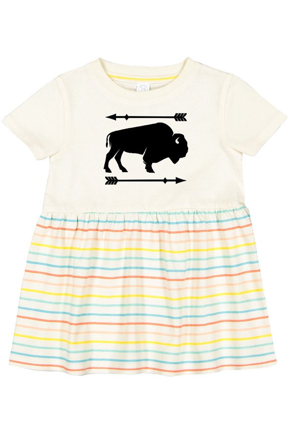 Buffalo Cute Animal Western Girls Baby Dress