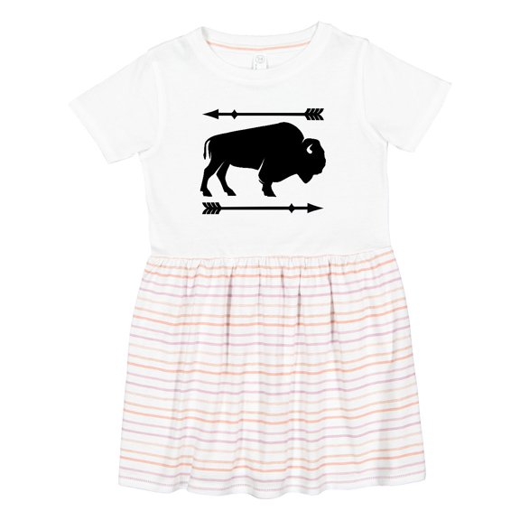 Inktastic Buffalo Cute Animal Western Girls Toddler Dress