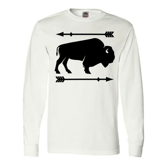 Inktastic Buffalo Cute Animal Western Long Sleeve T-Shirt