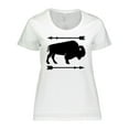 thumbnail image 1 of Inktastic Buffalo Cute Animal Western Women's Plus Size T-Shirt, 1 of 5