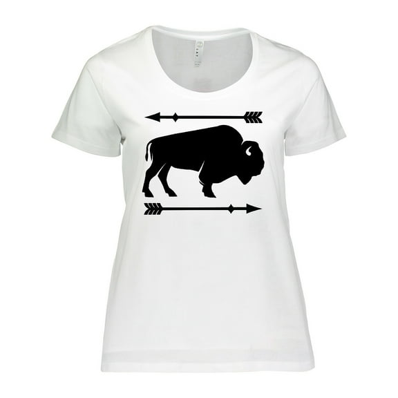 Inktastic Buffalo Cute Animal Western Women's Plus Size T-Shirt