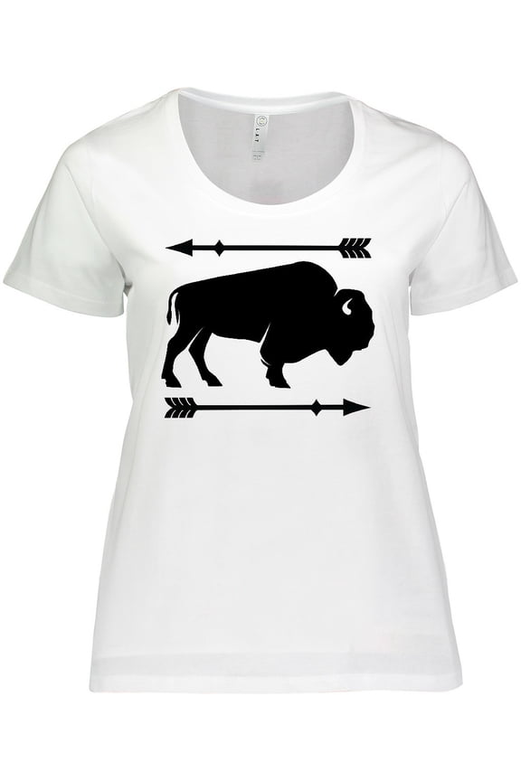 Buffalo Cute Animal Western Women's Plus Size T-Shirt