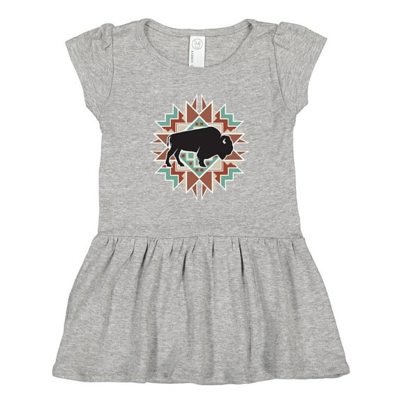 Inktastic Buffalo Cute Western Pattern Girls Toddler Dress