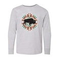thumbnail image 1 of Inktastic Buffalo Cute Western Pattern Long Sleeve Youth T-Shirt, 1 of 5