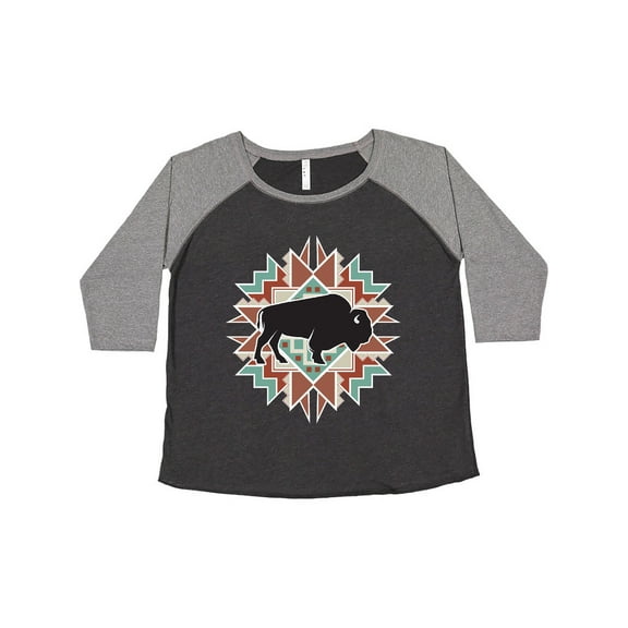 Inktastic Buffalo Cute Western Pattern Women's Plus Size T-Shirt