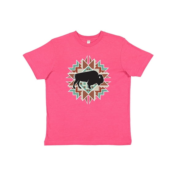 Inktastic Buffalo Cute Western Pattern Youth T-Shirt