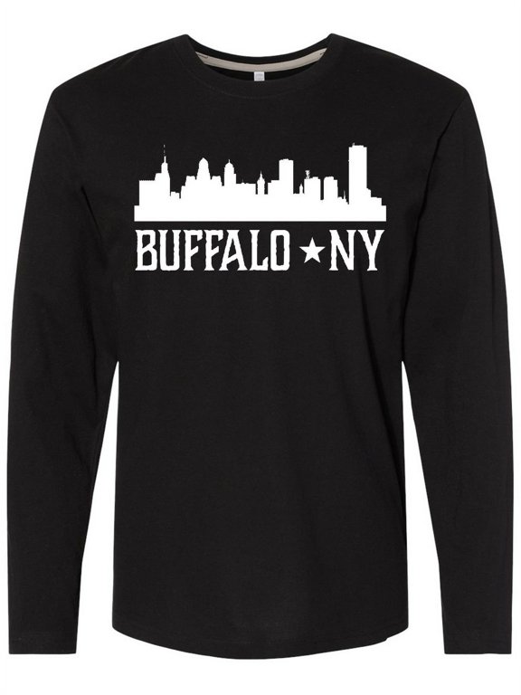 Buffalo New York NY Cities Skyline Long Sleeve T-Shirt