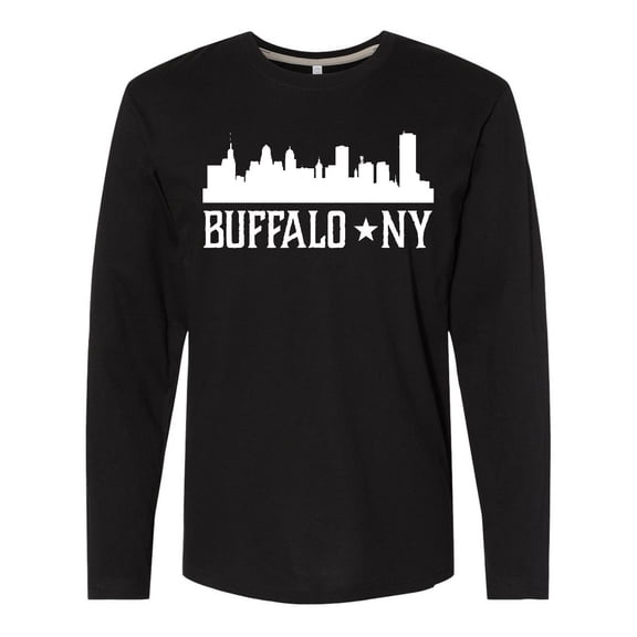Inktastic Buffalo New York NY Cities Skyline Long Sleeve T-Shirt