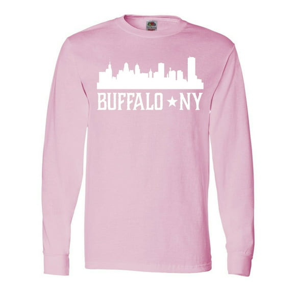 Inktastic Buffalo New York Ny Cities Skyline Long Sleeve T-Shirt