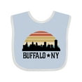 thumbnail image 1 of Inktastic Buffalo New York Skyline Retro Boys or Girls Baby Bib, 1 of 4