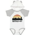 thumbnail image 1 of Inktastic Buffalo New York Skyline Retro Boys or Girls Baby Bodysuit, 1 of 5