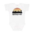 thumbnail image 1 of Inktastic Buffalo New York Skyline Retro Boys or Girls Baby Bodysuit, 1 of 5
