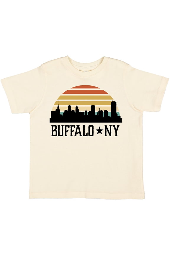 Buffalo New York Skyline Retro Boys or Girls Toddler T-Shirt