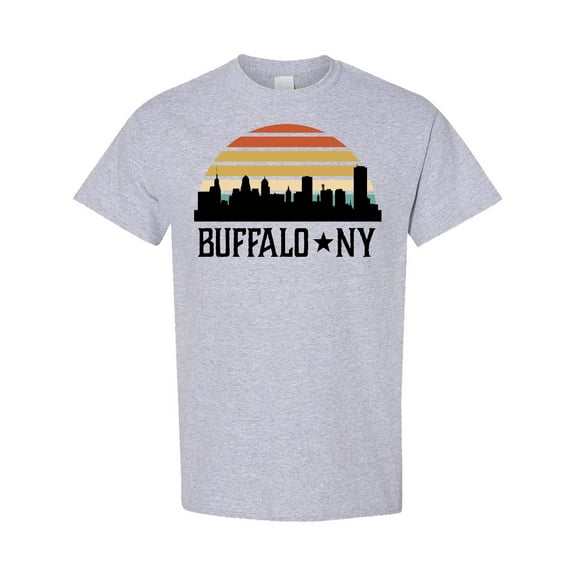 Inktastic Buffalo New York Skyline Retro T-Shirt
