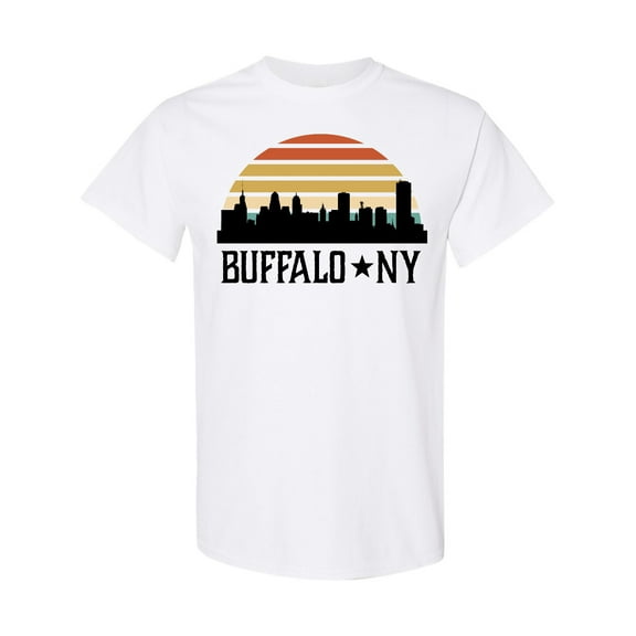 Inktastic Buffalo New York Skyline Retro T-Shirt