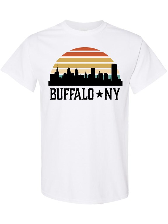 Buffalo New York Skyline Retro T-Shirt