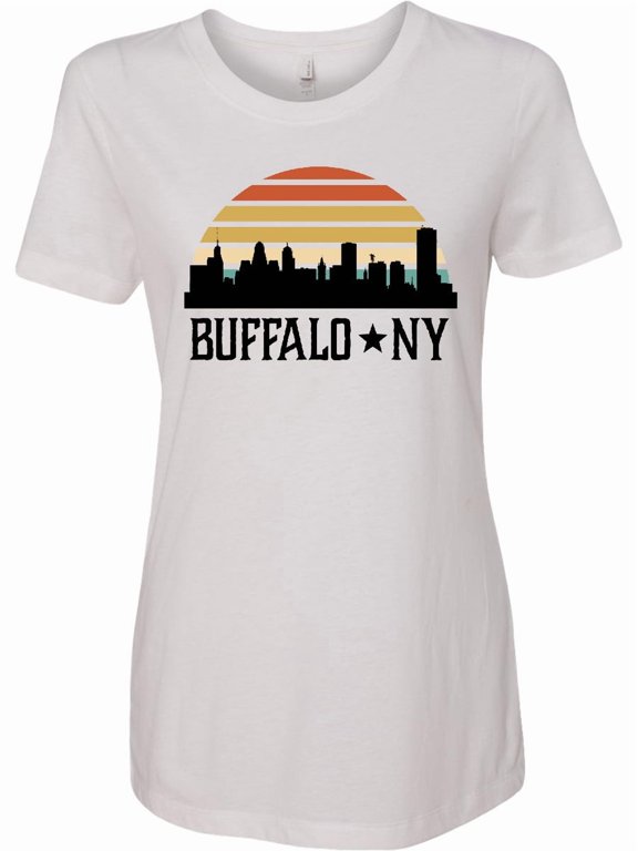 Buffalo New York Skyline Retro Women's T-Shirt