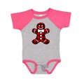 thumbnail image 1 of Inktastic Buffalo Plaid Gingerbread Man Boys or Girls Baby Bodysuit, 1 of 5