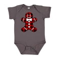 thumbnail image 1 of Inktastic Buffalo Plaid Gingerbread Man Boys or Girls Baby Bodysuit, 1 of 5
