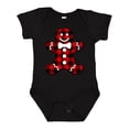thumbnail image 1 of Inktastic Buffalo Plaid Gingerbread Man Boys or Girls Baby Bodysuit, 1 of 5