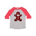 thumbnail image 1 of Inktastic Buffalo Plaid Gingerbread Man Boys or Girls Toddler T-Shirt, 1 of 5