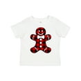 thumbnail image 1 of Inktastic Buffalo Plaid Gingerbread Man Boys or Girls Toddler T-Shirt, 1 of 5
