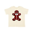 thumbnail image 1 of Inktastic Buffalo Plaid Gingerbread Man Boys or Girls Toddler T-Shirt, 1 of 5