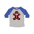 thumbnail image 1 of Inktastic Buffalo Plaid Gingerbread Man Boys or Girls Toddler T-Shirt, 1 of 5