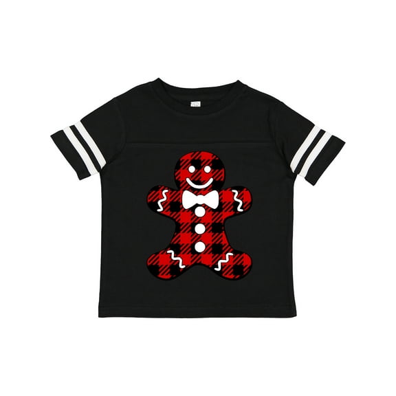 Inktastic Buffalo Plaid Gingerbread Man Boys or Girls Toddler T-Shirt