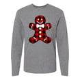 thumbnail image 1 of Inktastic Buffalo Plaid Gingerbread Man Long Sleeve T-Shirt, 1 of 5
