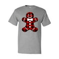 thumbnail image 1 of Inktastic Buffalo Plaid Gingerbread Man T-Shirt, 1 of 5