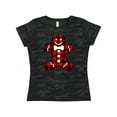 thumbnail image 1 of Inktastic Buffalo Plaid Gingerbread Man Women's T-Shirt, 1 of 5