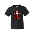 thumbnail image 1 of Inktastic Buffalo Plaid Gingerbread Man Youth T-Shirt, 1 of 5