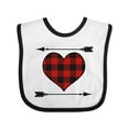 thumbnail image 1 of Inktastic Buffalo Plaid Valentines Day Heart Boys or Girls Baby Bib, 1 of 4
